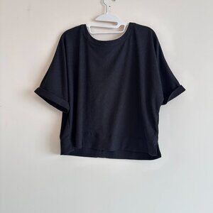 Short Sleeve Crop Top Blouse